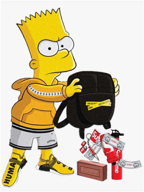 Free download HD PNG bart sticker bart simpson supreme gucci 